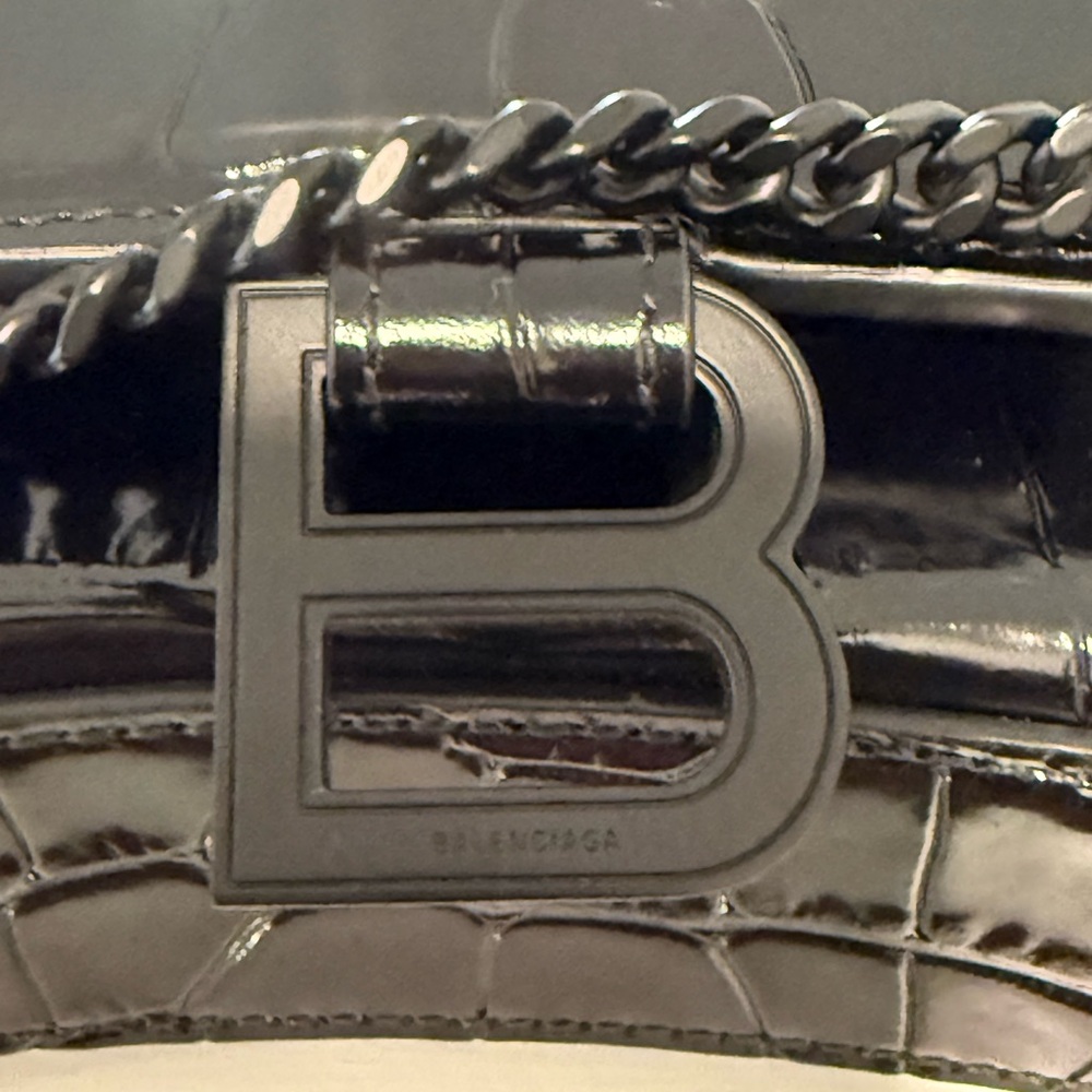 Balenciaga Black Embossed Leather Bag - Picture 10 of 13